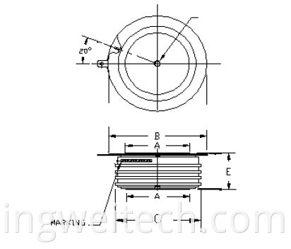 HIGH POWER THYRISTOR YZPST-KK2500A2500V